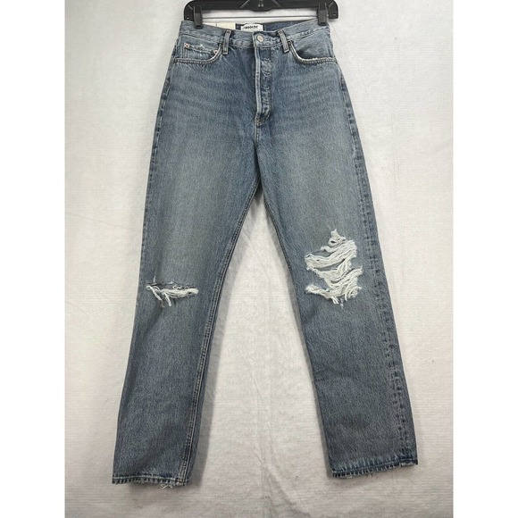 Agolde 90s Pinch Waist High Rise Jeans Size 28 Backdrop - Picture 1 of 8